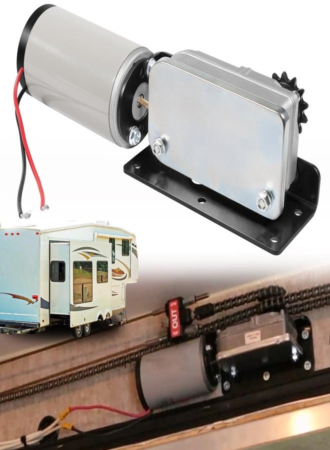 Sunluway 225008 RV Slide Out Motor & Gear Housing for BAL Accu-Slide Cable Slide Out System, Replace for ‎R25076-1 Gearbox R25076 RV Slide Out Gearbox and R25075 RV Side Motor - Image 1